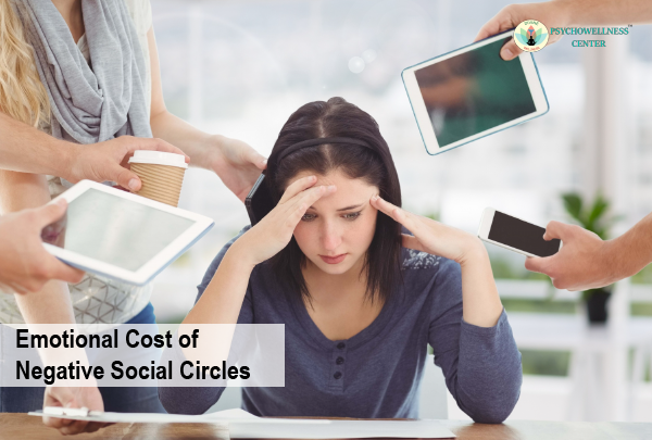 Emotional Cost of Negative Social Circles